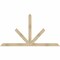 Ekena Millwork Saratoga Rough Sawn Timber Gable Bracket, Douglas Fir, 84"W x 45"H x 4"D x 4"F, 13/12 Pitch GBW084X45X0404SAR00RDF - alternate 1